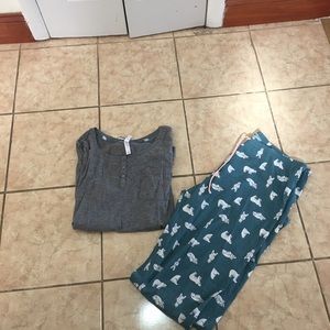 Xhilaration Women’s Pajamas Set Grey/Blue